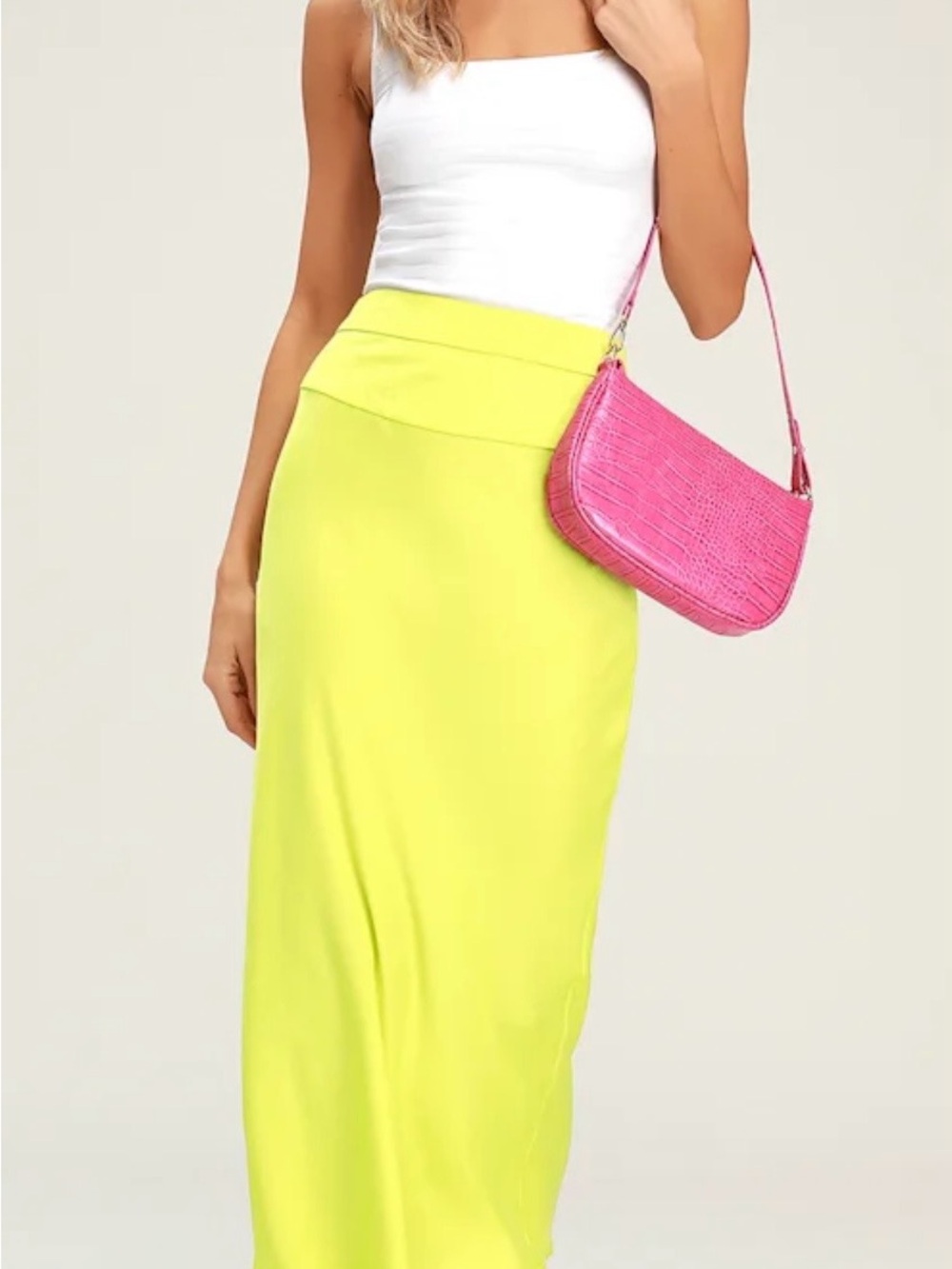 Free People sz 6 Neon Yellow Maxi Skirt